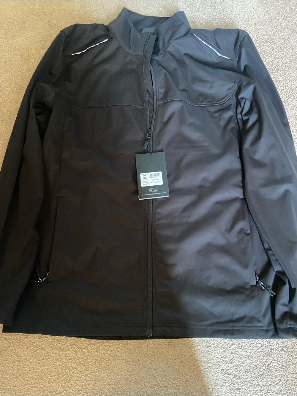 Storm Black Full-Zip Windbreaker Jacket
